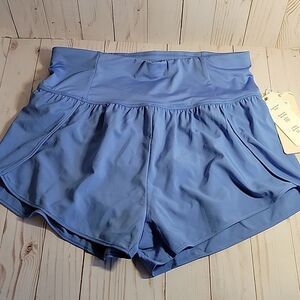 Love Tree Athletic High Waisted Shorts Blue Large NWT